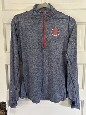 Nike Element Women’s Dry-Fit University of Illinois Heather Gray 1/4 Zip. Med